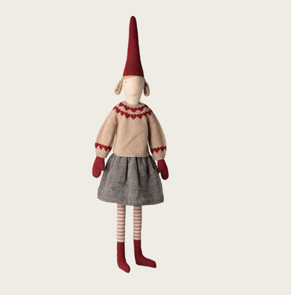 Maileg Pixy, Size 6 XL Girl - Skirt & knitted sweater