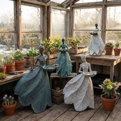 Trädgårdsdam med fågelbad 60 CM - Grön