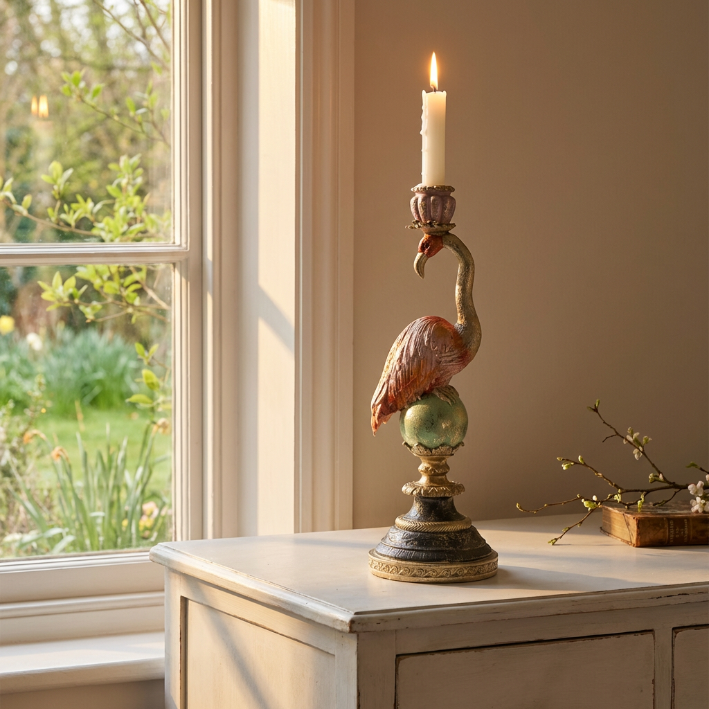 Ljusstake Flamingo 43 cm