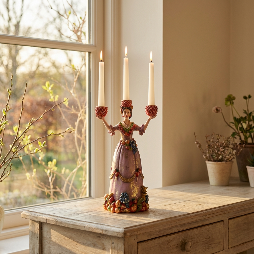 Trearmad Ljusstake Dolores Frukt