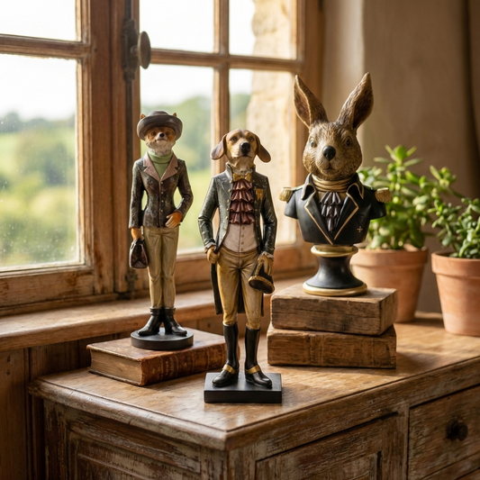 Hund Staty/Deko 34 cm