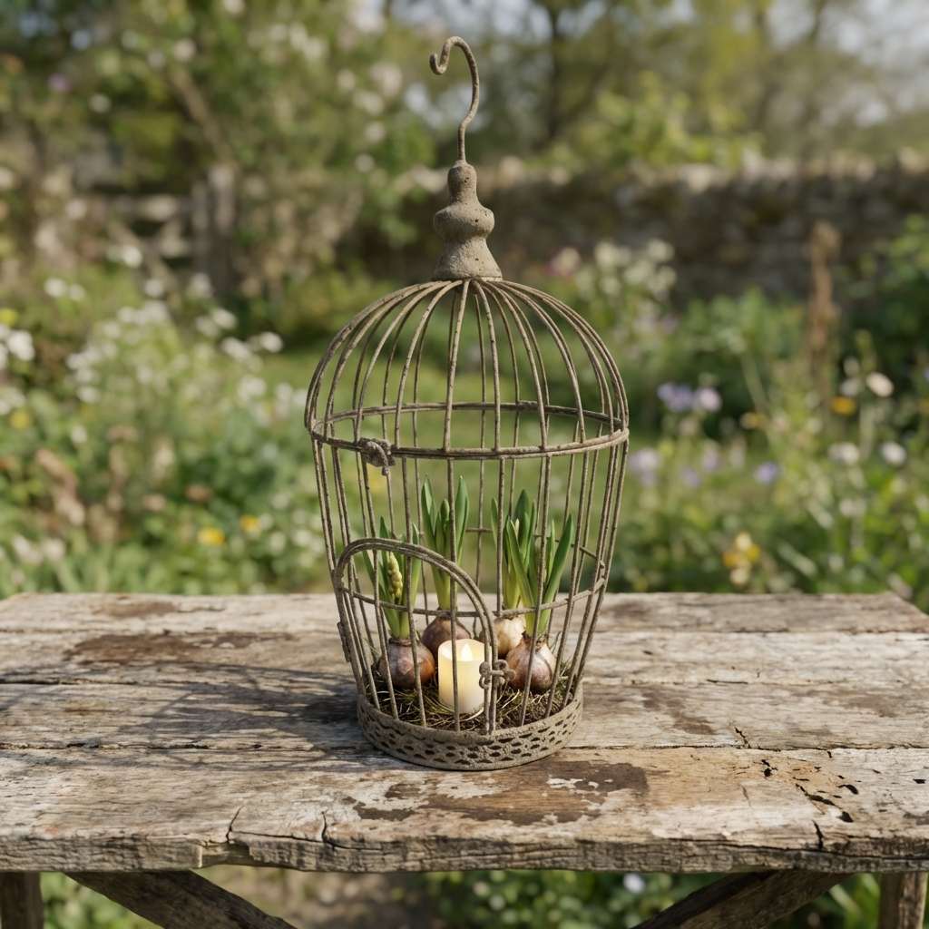 Dekorativ metallbur