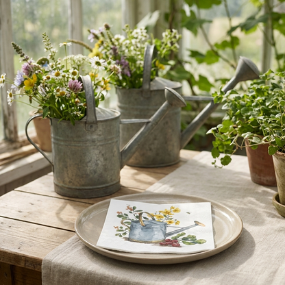 Garden Watering Can Lunch 33x33 cm