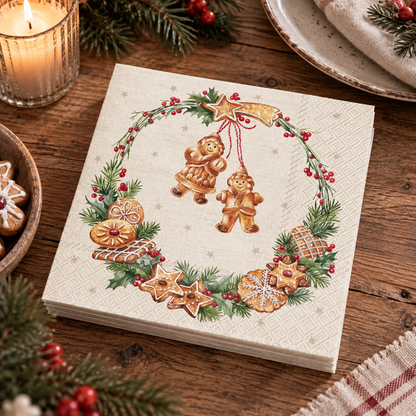 Cookie wreath Cream Lunch 33x33 cm