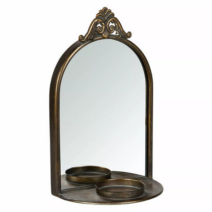 Spegel ljus lampett Antik Mässing