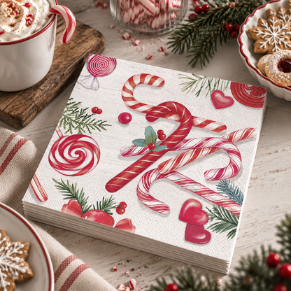 Candy Cane Lunch 33x33 cm